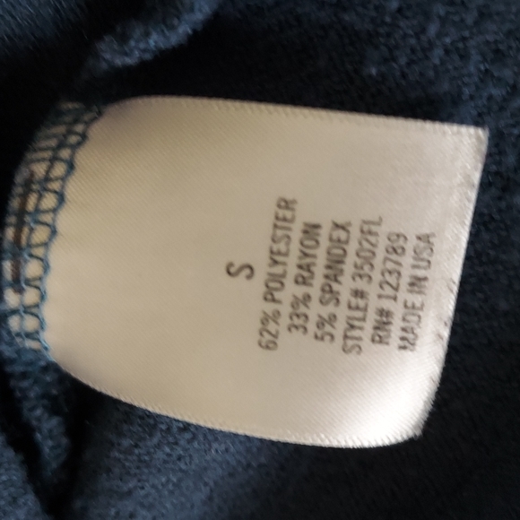 Anthropologie Alya Twisted Knot Front Blue L/S Sleeve Top Blouse Sz S - Picture 5 of 5